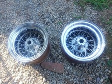 Two Cragar  Wire Wheels  15x10 Unilug 4.5/4.75/5” Rims  picture