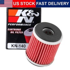 K&N KN-140 Oil Filter for Motorcycle | High Flow, Premium Media, Bypass Valve, D picture