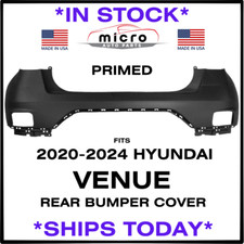 NEW PRIMED REAR BUMPER COVER FOR 2020-2025 HYUNDAI VENUE HY1114107 SHIPS TODAY picture