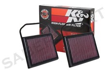 Two K&N 33-5032 Hi-Flow Air Intake Filters for Mercedes Benz 