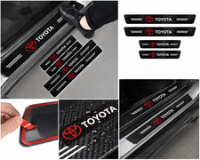 4PCS Carbon Fiber Door Sill Protector Scuff Guard Trim For Toyota Car SUV picture