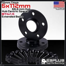 2x 12 mm Audi 5x112 66.56mm Hub Centric Spacer Fit Latest A/Q/R/RS/S/SQ -Series picture