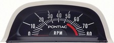 68 Firebird Hood Tach 5500 Redline - 6 Cylinder Point Ignition picture