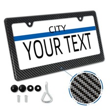 Real 3K Twill Carbon Fiber License Plate Frame Cover US Standard Universal Size picture