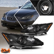 For 07-09 Lexus ES350 OE Style Black Housing Amber Corner Projector Headlights picture