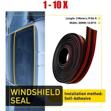 1-10 Rubber Seal Strip Molding Trim Weatherstrip Car Roof Window 30MMx3M T-shape picture