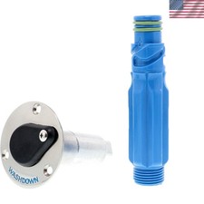 31911-0000 Marine Flush Mount Stainless Steel Water Hose Deck Fitting with Ho... picture