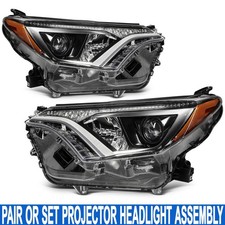 OE STYLE PAIR/SET Chrome Projector Headlights Assembly For Toyota RAV4 2016-2018 picture