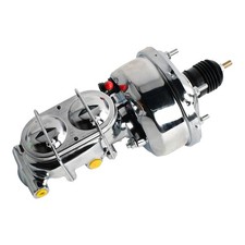 7 Inch Chrome Street Hot Rod Power Brake Booster & Master Cylinder Combo picture