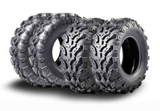 MCKINLEY UTV ATV Tires 25X8-12 & 25X10-12 6 Ply Full Set Super Mud Offroad X611 picture