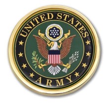 NEW U.S. Army Seal Chrome Metal Auto Emblem. 3.5