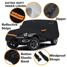 6 Layer Car Cover Waterproof Outdoor w/ Cotton For Jeep Wrangler JK 4 Door 87-23 picture
