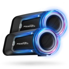 2Pcs FX7 Motorcycle Bluetooth Headset 10 Riders Group Mesh Helmet Intercom 2000m picture