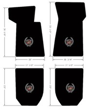 New 1986 - 1992 Cadillac Brougham Carpet Floor Mats  with Logo on All 4 Mats picture