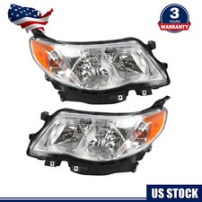 For 2009-2013 Subaru Forester Halogen Headlights Headlamps Assembly Left+Right picture