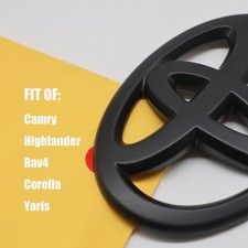 1X Gloss / Matte Blackout Emblem Overlay For Camry Highlander Rav4 Corolla Yaris picture