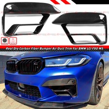 FOR 21-23 BMW F90 M5 LCI DRY CARBON FIBER FRONT BUMPER AIR DUCT INLET VENT TRIM picture