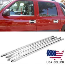 For 1999-2006 Chevy Silverado / GMC Sierra Crew Cab Stainless Window Sill Trims picture