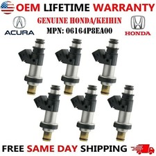 OEM Keihin x6 Fuel Injectors for 2000-2004 Honda & Acura 3.2 3.5 V6 #06164P8EA00 picture