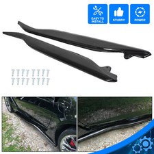 For 2014-2019 Corvette C7 Gloss Black Z06 Style Side Skirt Extensions Splitter picture