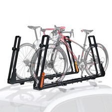TOOENJOY 2PCS Roof Bicycle Car Rack,Bike Rooftop Mount Rack w/Dual Load Arm picture