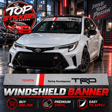 TRD TOYOTA RACING DEVELOPMENT WINDSHIELD GRAPHICS VINYL STICKER,SILVER GREY  picture