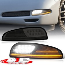 Smoked Dynamic LED DRL Signal Lights Corner Lamp For 1997-2004 Chevy Corvette C5 picture