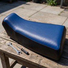 Suzuki LTF 250 350F Seat Cover 1993 To 2000 Models Blue Black Vinyl Seat Cover picture