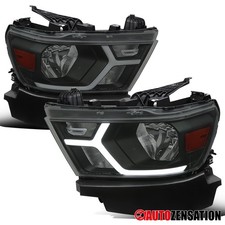 Smoke Fit 2019-2024 Dodge Ram 1500 Halogen Headlights Lamp LED Startup Animation picture