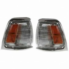 For 1989-1991 Toyota Pickup Front Signal Cornering Lights PAIR 2WD w/ Chrome picture