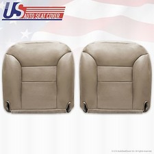 1995 to 99 Chevy Tahoe Driver/Passenger Sides Leather Bottom Seat Covers Tan picture