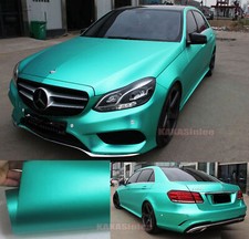 Whole Car Wrap 50FT Metallic Satin Matte Chrome Tiffany Vinyl Sticker Stretch US picture