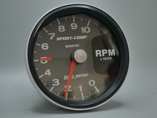AutoMeter Sport Comp Monster Tach 0-10,000 RPM Tachometer 5 Inch (small damage)  picture
