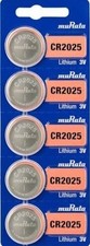 5 Pk MURATA (formerly Sony) CR2025 Keyless Entry Car Remote Key FOB Battery picture