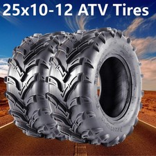 2 Set 25x10-12 ATV Tires 6Ply 25x10x12 ATV UTV Tires 25 10 12 All Terrain Tire picture