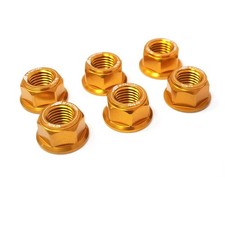 Gold CNC Racing Rear Sprocket Nuts For Kawasaki W800 11-16 15 14 13 12 picture