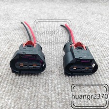 2 x 2 Pin Steering Gear Pigtail Connector For Audi VW 4G0906234A picture