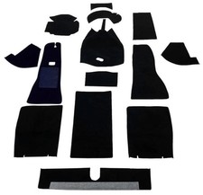 MG TD Carpet Kit 1950-1953 Complete with Flat Floor Black Charcoal Red Maroon picture