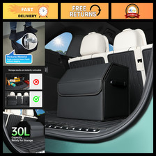 Durable Waterproof Car Trunk Organizer, Leather, Collapsible, Stain-Resistant, S picture