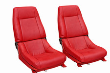 for 1979-1983 CHEVY CORVETTE C3 IGGEE S.LEATHER CUSTOM FIT 2 FRONT SEAT COVERS picture
