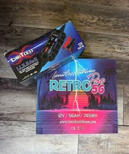 LIMITLESS LITHIUM RETRO PRO 56 12V CAR AUDIO BATTERY 56AH & CHARGER COMBO picture