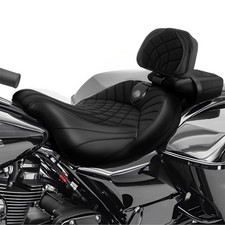 Black Stitching Style Full Seat & Backrest Set For Harley Touring 2009-2024 picture