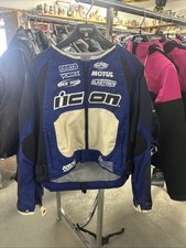 Icon Stage 2 Merc Street Jacket | Size Large | Blue/ Black/white picture