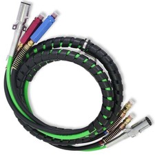 12 Foot 3 In 1 ABS Air Line Hose Electric Cable Wrap Semi Trailer 7 Way picture