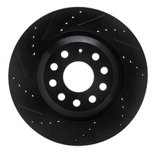 DFC Drilled & Slotted Rotors (Black) & 5000 Advanced Pads for 14-22 Audi picture