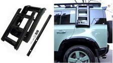 Side Liftable Ladder Fits For LR Defender 130 2023-2026 Glossy BK W/O Strip picture