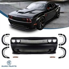 Fit 08-14 Dodge Challenger Front Bumper Cover Conversion W/Grille+Fender flares picture
