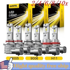 12/6X AUXITO H11 9006 9005 LED High Low Beam Headlight Bulb KIT Combo 6500K picture
