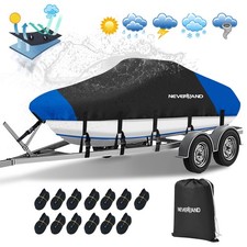 17ft 18ft 19ft Boat Cover Fits V-Hull Tri-Hull Runabout Waterproof Heavy Duty US picture