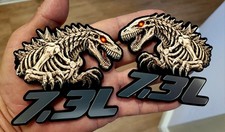 7.3L Godzilla Red Eye Agressive Engine Badges 3D Textured Emblem Side Fender  picture